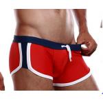 กางเกงว่ายน้ำผู้ชาย กางเกงว่ายน้ำ ขาสั้น แบบ บ๊อคเซอร์ Boxer แบบสวย สีพื้น ตัดขอบกางเกง อีกสี มีเชือกผูกเอว ดีไซน์สวย ใส่สบาย 594776