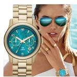 นาฬิกาข้อมือ ผู้หญิง นาฬิกา สาย สแตนเลส สีทอง สวยหรู หน้าปัดหลากสี สีดำ น้ำเงิน แดง ฟ้า นาฬิกาสุดหรู ดีไซน์ สไตล์ อเมริกา 299463
