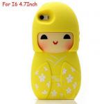 เคส iphone 6 ขนาด 4.7 นิ้ว เคสกิโมโน ตุ๊กตา จากประเทศญี่ปุ่น เคสซิโลโคน อย่างดี ตุ๊กตาใส่ชุดกิโมโน สีเหลือง เนื้อแตงโม สวยมากค่ะ 546970_4