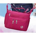 กระเป๋าสะพายข้างผู้หญิง กระเป๋าผ้าไนลอน กันน้ำ แบบวัยรุ่น สีม่วง สีชมพู สีดำ มีช่องซิป แยกเยอะ กระเป๋ากันน้ำ 269699