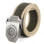 เข็มขัดผู้ชาย เข็มขัดวัยรุ่น เข็มขัดผ้าแคนวาส หัวเงิน ลายสามเหลี่ยม เข็มขัดผ้า เท่ ๆ ใส่กับ กางเกง แฟชัั่น สวย ๆ 853411