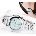 นาฬิกาข้อมือ ผู้หญิง ใส่ทำงาน นาฬิกาข้อมือ สายสีเงิน หน้าปัดสีชมพู ขาว ดำ ฟ้า นาฬิกาใส่ทำงานสวย ๆ 903419
