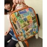 กระเป๋าสะพายหลัง ทรงสี่เหลี่ยม นำเข้าญี่ปุ่น สีน้ำตาล Travel preb1003