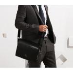 กระเป๋าสะพายข้างผู้ชาย กระเป๋าหนังแท้ แบบมีสายสะพายข้าง ใบใหญ่จุของได้เยอะ ทรงนอน กระเป๋าสะพาย สไตล์ญี่ปุ่น 31x 24 x 8 cm สีดำ และ สีน้ำตาล no 25291_5