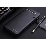 กระเป๋าสตางค์ผู้ชาย ใบยาวหนังแท้ สีดำ และ สีน้ำตาล แต่งซิป คลาสสิค เรียบหรู สไตล์ นักบริหาร ของขวัญให้แฟน สุดหรู no 63201