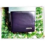 กระเป๋าสตางค์ผู้ชาย หนังแท้ Levis สีดำลายไม้ Le10313