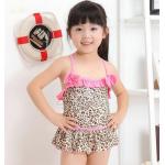 ชุดว่ายน้ำเด็กผู้หญิง น่ารัก ๆ ชุดว่ายน้ำเด็ก ลายเสือดาว สีน้ำตาล แซม ระบายสีชมพู หวาน ๆ พร้อมระบาย กระโปรง น่ารัก สุด ๆ 134500