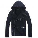 เสื้อ แจ็คเก็ต ผู้ชายแขนยาว เสื้อฮู้ด เสื้อหมวก สีดำ เสื้อใส่วิ่ง ใส่ออกกำลังกาย แบบสวย มีกระเป๋าข้าง มีคอปก และ สามารถติดกระดุม ปิดคอ ได้ 49586