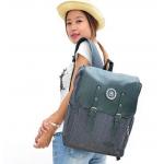 กระเป๋าเป้ กระเป๋าสะพายหลัง กระเป๋าใส่ notebook สไตล์ญี่ปุ่น สีเขียวแก่ เขียวเข้ม ใส่หนังสือเรียน ใส่เสื้อผ้าเที่ยว ผ้าแคนวาส ผสมหนัง คลาสสิค 818815_2