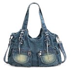 กระเป๋าสะพายข้างยีนส์ แบบผู้หญิง กระเป๋ายีนส์ สะพายข้าง ทรงสวย สีดำ สียีนส์ ฟ้า แบบเท่ ๆ เซอร์ ๆ 824684