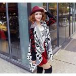 เสื้อไหมพรมถัก นิตติ้ง แบบลาย เสื้อกันหนาว แขนยาวผู้หญิง แบบไฮโซ แบบผู้ใหญ่ ดูดี ใส่สวย เสื้อคลุม ใส่กันหนาว ใส่เที่ยว 655076_1