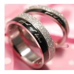 แหวนคู่ แหวนครบรอบวันแต่งงาน แหวนหมั้น แหวนแทนใจ สลักคำว่า God of Love สีดำสลับเงิน แหวนสวย ๆ ใส่เป็นคู่ ของขวัญให้แฟน สุดหรู 216960