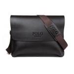 กระเป๋าสะพายข้างผู้ชาย กระเป๋าสะพาย Polo แบบ แนวนอน สีดำ และ สีน้ำตาล กระเป๋าใส่เอกสาร หนัง Pu ทนทาน กันน้ำ ใส่ ipad ได้ แบบหรู 800261