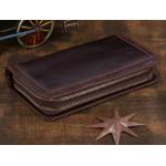 กระเป๋าสตางค์ แบบ กระเป๋าถือผู้ชาย กระเป๋าหนังแท้ ซิปรอบ 2 ซิป ใส่บัตร ใส่เงิน ได้เยอะ ดีไซน์ เรียบหรู กระเป๋าสตางค์หนังสีน้ำตาล คลาสสิค 768792