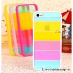 เคส iphone 5 สีรุ้ง Rainbow case ขอบสีขาว ฟรีปากกา Touch screen