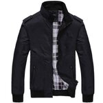 เสื้อ แจ็คเก็ต ผู้ชายแขนยาว เสื้อกันลม ใส่ขี่มอเตอร์ไซค์ ผ้า Nylon,Polyester 2 ชั้น แบบเท่ สีดำ สไตล์ หนุ่มอเมริกัน แจ็คเก็ต แบบเท่ ๆ 580383