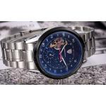 นาฬิกาโชว์กลไก นาฬิกาข้อมือเปลือย นาฬิกาข้อมือผู้ชาย สาย สแตนเลส แท้ หน้าปัด Chronograph แนว Sport กันน้ำ หน้าปัดน้ำเงิน กรมท่า 827802_2