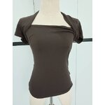 เสื้อยืด ผู้หญิง แฟชั่น เสื้อยืด แบบเกาะอก สีน้ำตาล เสื้อยืด แฟชั่น เสื้อผ้ามือสอง สภาพดี เคลียร์ตู้ 933299