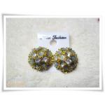 ต่างหู ตุ้มหู ทองไมครอนฝังเพชร 008