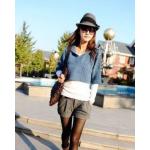 กางเกงขาสั้นผู้หญิง สำหรับสาวร่างบาง กางเกงผ้า งานตัด ออกแบบ ขาพับ สีเทาอ่อน กางเกงขาสั้น ใส่เที่ยว น่ารัก ๆ 55775