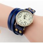 นาฬิกาข้อมือผู้หญิง นาฬิกาข้อมือ สายหนังแท้ นาฬิกาข้อมือ แฟชั่น สไตล์ วินเทจ Hand made หนังวัว อย่างดี ใส่นาน สีส้ม แดง ขาว เหลือง คลาสสิค 57482