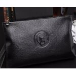 กระเป๋าถือ ทรงแบน กระเป๋าถือ ผู้ชาย หนังแท้ ปั้มลาย หัวพยัคฆ์ หัวกวาง สไตล์วินเทจ สุดคลาสสิค 775687