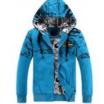 เสื้อ แจ็คเก็ต ผู้หญิง ผู้ชาย ใส่ได้ เสื้อหมวก ผ้า Cotton แนว บีบอย สเก็ตบอร์ด อาร์ท ๆ วัยรุ่นเท่ ๆ สีฟ้า จี๊ด ๆ แบบสวย มีสไตล์ 116141