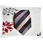 เนคไท ผู้ชาย Armani สีดำลายสีโอรส N007