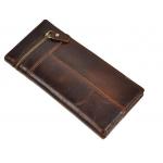 กระเป๋าสตางค์ผู้ชาย กระเป๋าสตางค์ หนังแท้ กระเป๋าเงิน ใบยาว หนังวัวแท้ แบบ oil wax สีน้ำตาล และ แบบเรียบ ดีไซน์แต่งซิป ใส่บัตรได้เยอะ 269774