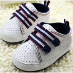 รองเท้าผ้าใบ เด็กเล็ก เด็กผู้ชาย เด็กผู้หญิง สีขาว มีช่อง ระบายอากาศ แถบเปิดปิด ด้านหน้า สวมใส่ง่าย รองเท้าผ้าใบ สไตล์ คุณหนู 14301
