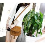 กระเป๋าสะพายข้าง สไตล์ วินเทจ หนัง pu สีน้ำตาล สวยเก๋ ไม่ซ้ำใคร กระเป๋าใส่ของขนาดกลาง ใช้ได้ทุกโอกาส no 219763