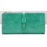 กระเป๋าสตางค์หนังแท้ กระเป๋าสตางค์ผู้หญิง ใบยาว หนังมันเงา จุบัตรได้เยอะ เสริมความจุด้วย กระเป๋าใส่บัตร ถอดเข้าออกได้ สีฟ้าอมเขียว no 606452_2