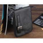กระเป๋าคาดเอว ผู้ชาย แบบสายยาว สามารถสะพายข้าง หรือ ถอดสาย เป็น กระเป๋าห้อยกับ กางเกงได้ หนังวัวแท้ สีดำ คลาสสิค 722582_1