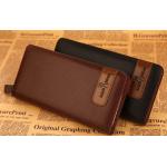 กระเป๋าสตางค์ผู้ชาย ใบยาว หนัง Pu สีน้ำตาล และ สีดำ ใส่ โทรศัพท์ กันน้ำได้ มีที่จับด้านหลัง กระเป๋าสตางค์ ผู้บริหาร สไตล์ นักกอล์ฟ no 42115
