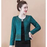 เสื้อคลุม แขนยาว สไตล์ เสื้อสูท ผู้หญิง เสื้อสูท แบบผู้ใหญ่ แต่งลูกไม้ และ หมุด สวยหรู สูทใส่ทำงาน ออกงาน 997930