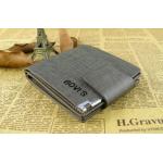 กระเป๋าสตางค์ผู้ชาย หนังแท้ ใบสั้น พกพา สะดวก มี 2 พับ ใส่บัตรได้เยอะ ด้านใน มีช่องซิป สินค้าคุณภาพ สีเทา ลายตาราง เรียบหรู ไม่ซ้ำใคร 471732
