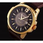 นาฬิกาข้อมือผู้ชาย สายหนังแท้ สายสีน้ำตาล หน้าปัด สีขาว และ สีดำ มีระบบวันที่ นาฬิกา ระบบอนาล๊อค ของขวัญให้แฟนสุดหรู no 438004