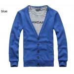 เสื้อกันหนาวผู้ชาย เสื้อใส่คลุมในออฟฟิต เสื้อคลุมแขนยาว ไหมพรม สำหรับผู้ชาย สวยเรียบ มีสไตล์ ใส่ได้ทุกวัน สีฟ้า no 603068_1