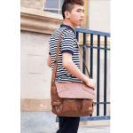 กระเป๋าสะพายข้าง ผู้ชาย แนวนอน หนัง Pu กันน้ำ ดีไซน์ คล้าย ถุงพับ สไตล์ วินเทจ ไม่เหมือนใคร ใช้งานทนทาน สีน้ำตาล ดำ และ กาแฟ 267556