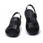 รองเท้าผู้ชาย รองเท้า แบบรัดส้น รองเท้า ใส่เที่ยว รองเท้าหนัง สำหรับท่องเที่ยว เดินป่า เดินเขา มีสายรัดส้น ใส่สบาย สีดำ 599570