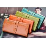 กระเป๋าสตางค์ผู้หญิง ใบยาว กระเป๋าสตางค์หนังวัวแท้ ลง oil wax ยิ่งใช้ ยิ่งสวย รุ่น 2 กระดุม กระเป๋าสตางค์หนังแท้ สุดหรู ราคาถูก 793659