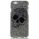 เคส iphone 6 เคส Diy แนว Hard core ติดคริสตัล ลายหัวกะโหลก เคส แนวร็อคเกอร์ สีเงิน ไม่ซ้ำใคร แบบเท่ 403938