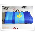 ผ้าห่ม ผ้าสำลี เนื้อนุ่ม 5 ฟุต สีฟ้าลายดอกไม้เหลือง
