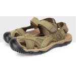 รองเท้าผู้ชาย รองเท้า แบบรัดส้น รองเท้า ใส่เที่ยว รองเท้าเดินทาง แบบเปิดหน้าเท้า ใส่สบาย มีสายรัดส้น รองเท้าหนังแท้ ดีไซน์ sport สีเขียว ใส่เดินทาง 977144