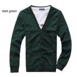 เสื้อกันหนาวผู้ชาย เสื้อใส่คลุมในออฟฟิต เสื้อคลุมแขนยาว ไหมพรม สำหรับผู้ชาย สวยเรียบ มีสไตล์ ใส่ได้ทุกวัน สีเขียวเข้ม no 603068_4