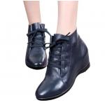 รองเท้าบูทผู้หญิง หนังแท้ รองเท้าส้นแบน แบบหุ้มข้อ รองเท้าบูทเท่ ๆ แบบวัยรุ่น ใส่สบาย ใส่เที่ยว ใส่ทำงาน เท่ ๆ 400248