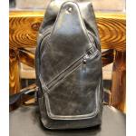 กระเป๋าคาดอก กระเป๋าคาดด้านหน้า สะพายข้าง หนังเงา เห็นลายหนัง สีดำ แบบดิบ ๆ เท่ ๆ ใส่ ipad iphone กระเป๋าสตางค์ ได้ แบบสวย มีดีไซน์ 640996_1