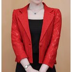 เสื้อคลุม ผ้าลูกไม้ สไตล์ เสื้อสูท แบบสวย ดูภูมิฐาน เป็นผู้ใหญ่ เสื้อคลุม ผู้หญิง คอปก แบบไทย ๆ 752970