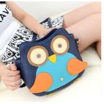 กระเป๋าสะพายข้างผู้หญิง ขนาดกลาง ดีไซน์ เป็นรูป หน้านกฮูก ตาโต แบบน่ารัก สีชมพู สีฟ้า สีน้ำเงิน สีเบจ สีม่วง 722318