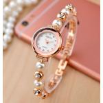 นาฬิกาข้อมือฝังเพชร ร้อยไข่มุก สีทอง pink gold เงิน สุดหรู เหมาะกับสาวข้อมือเล็ก นาฬิกาสวย ๆ ของขวัญแทนใจ 639077